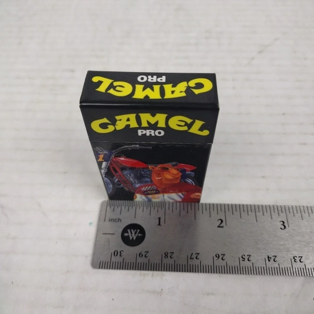 VTG CAMEL Y2K Motorcycle Joe 90's PRO Black Flip-Top Lighter Non Refillable